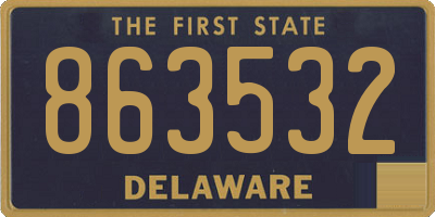 DE license plate 863532