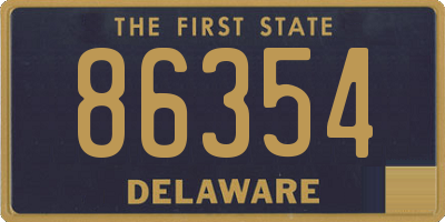DE license plate 86354