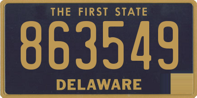 DE license plate 863549