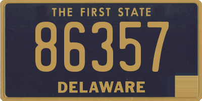 DE license plate 86357