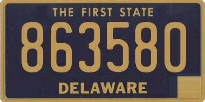 DE license plate 863580