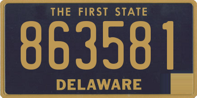 DE license plate 863581