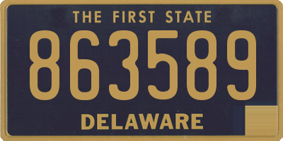 DE license plate 863589