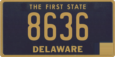 DE license plate 8636
