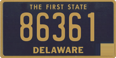 DE license plate 86361
