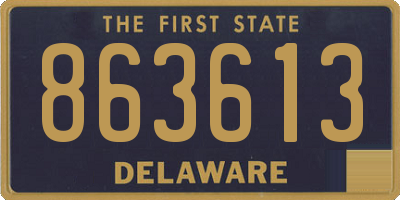 DE license plate 863613