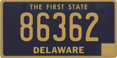 DE license plate 86362