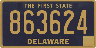 DE license plate 863624