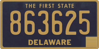 DE license plate 863625