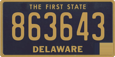 DE license plate 863643