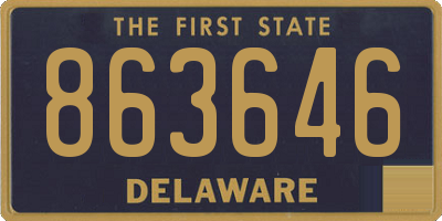 DE license plate 863646