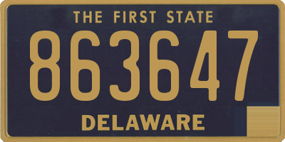 DE license plate 863647