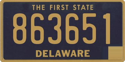 DE license plate 863651