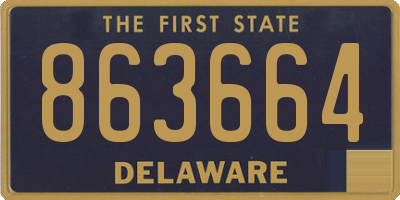 DE license plate 863664