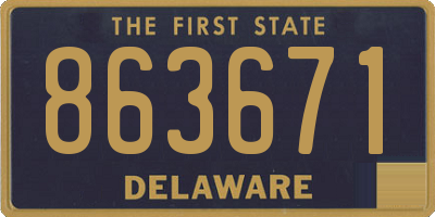 DE license plate 863671