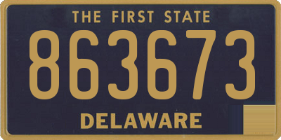 DE license plate 863673