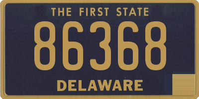 DE license plate 86368