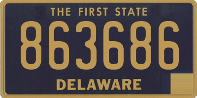 DE license plate 863686