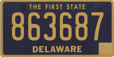 DE license plate 863687