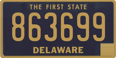 DE license plate 863699