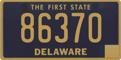 DE license plate 86370