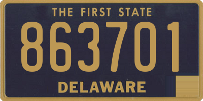 DE license plate 863701