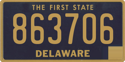 DE license plate 863706