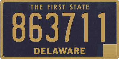 DE license plate 863711