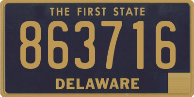 DE license plate 863716