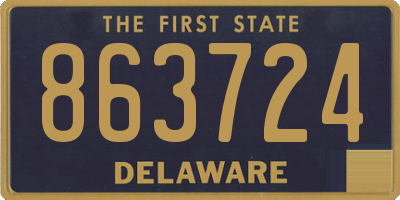 DE license plate 863724