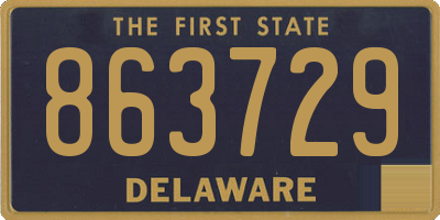 DE license plate 863729