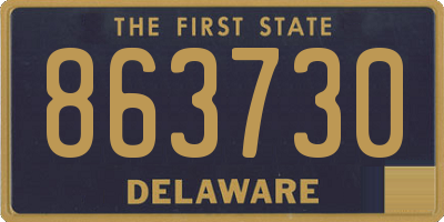 DE license plate 863730