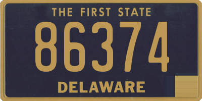 DE license plate 86374