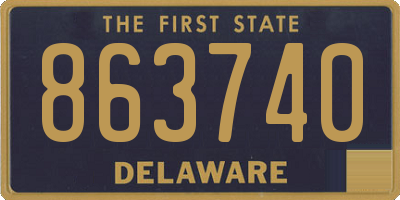 DE license plate 863740