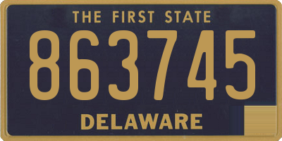 DE license plate 863745