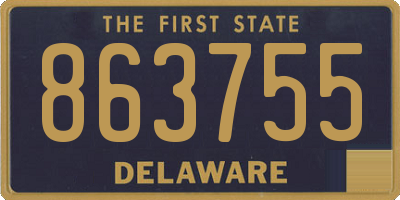 DE license plate 863755