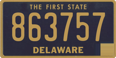 DE license plate 863757