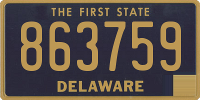 DE license plate 863759