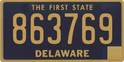 DE license plate 863769
