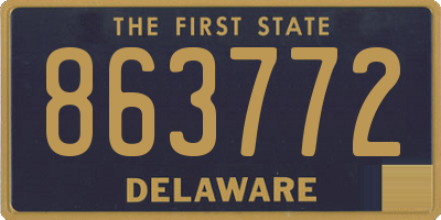 DE license plate 863772