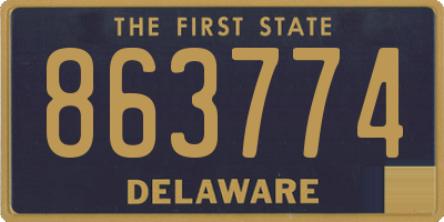 DE license plate 863774