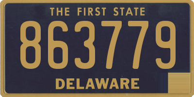 DE license plate 863779