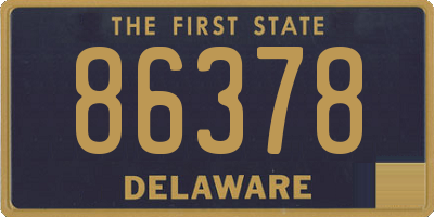 DE license plate 86378