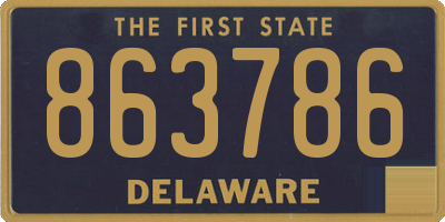 DE license plate 863786