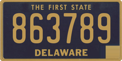 DE license plate 863789