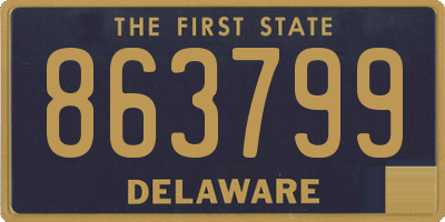 DE license plate 863799