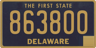 DE license plate 863800