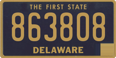 DE license plate 863808