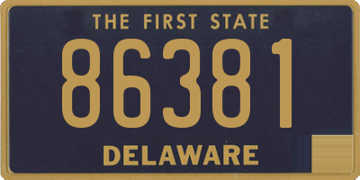 DE license plate 86381