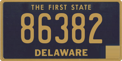 DE license plate 86382